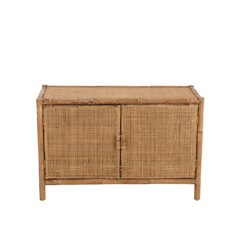 Schrank Ozara mit 2 Türen, Rattan, Natur