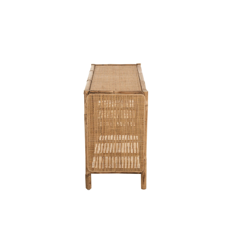 Schrank Ozara mit 2 Türen, Rattan, Natur