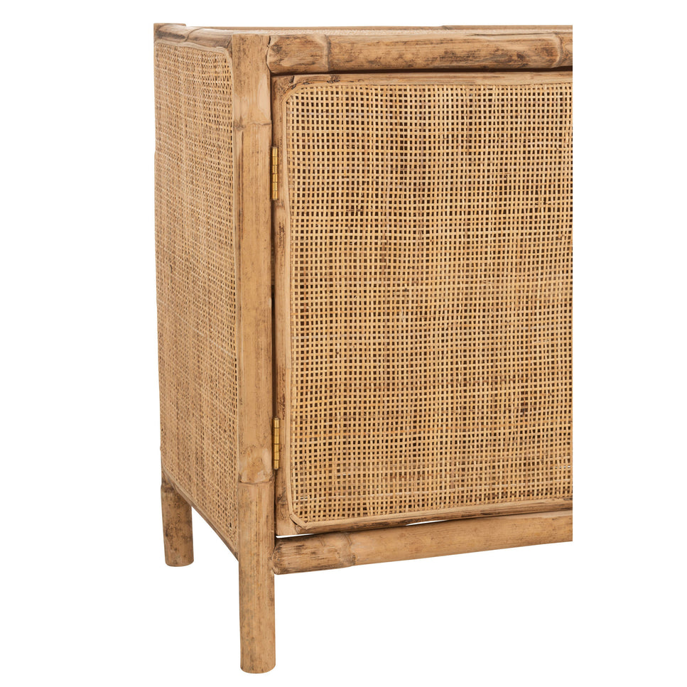 Schrank Ozara mit 2 Türen, Rattan, Natur