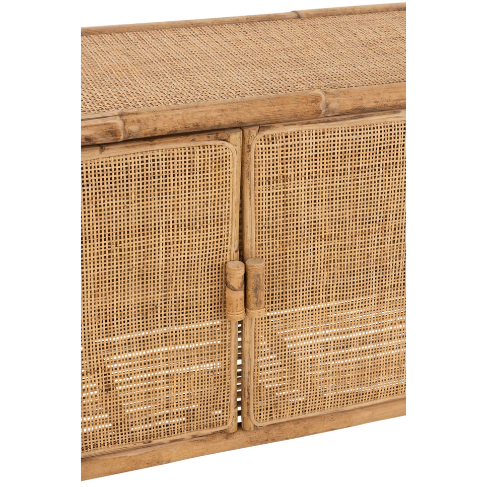 Schrank Ozara mit 2 Türen, Rattan, Natur