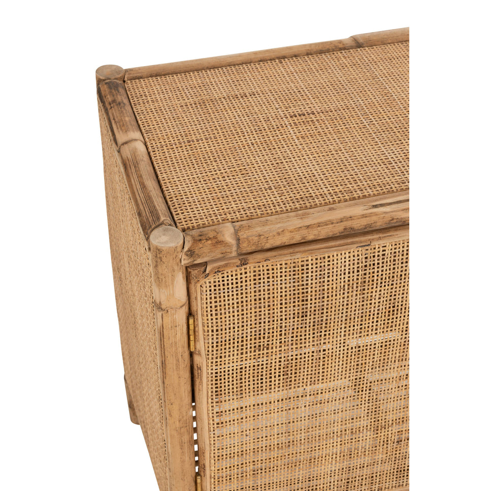 Schrank Ozara mit 2 Türen, Rattan, Natur