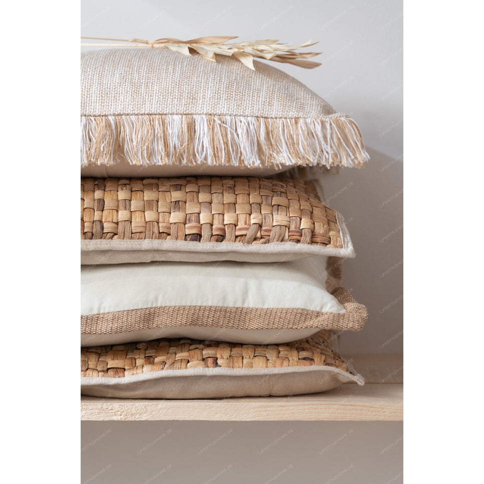 Kissen QUADRAT EINSEITIG REED/TEXTIL NATUR S