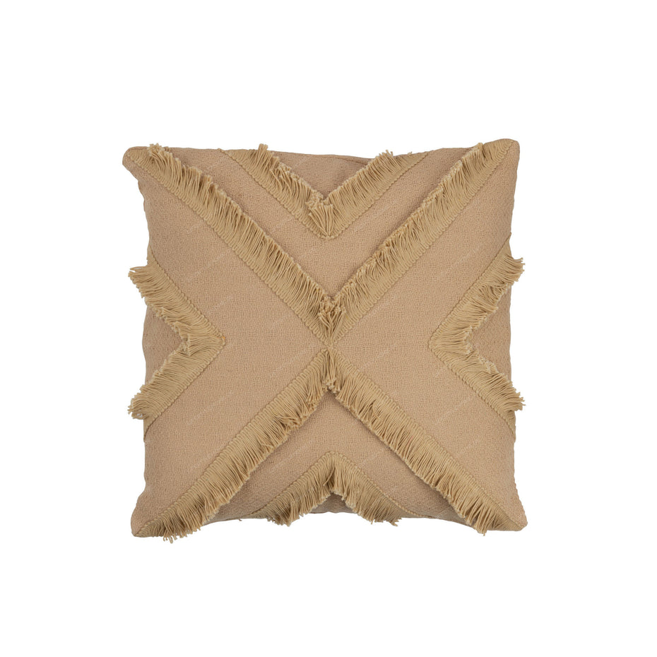 Kissen KREUZ QUADRAT POLYESTER BEIGE