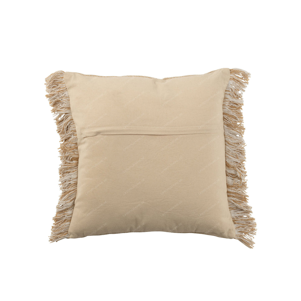 KISSEN FRANSEN BAUMWOLLE BEIGE