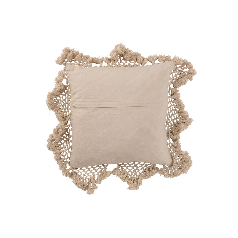 Kissen FRANSEN BAUMWOLLE BEIGE