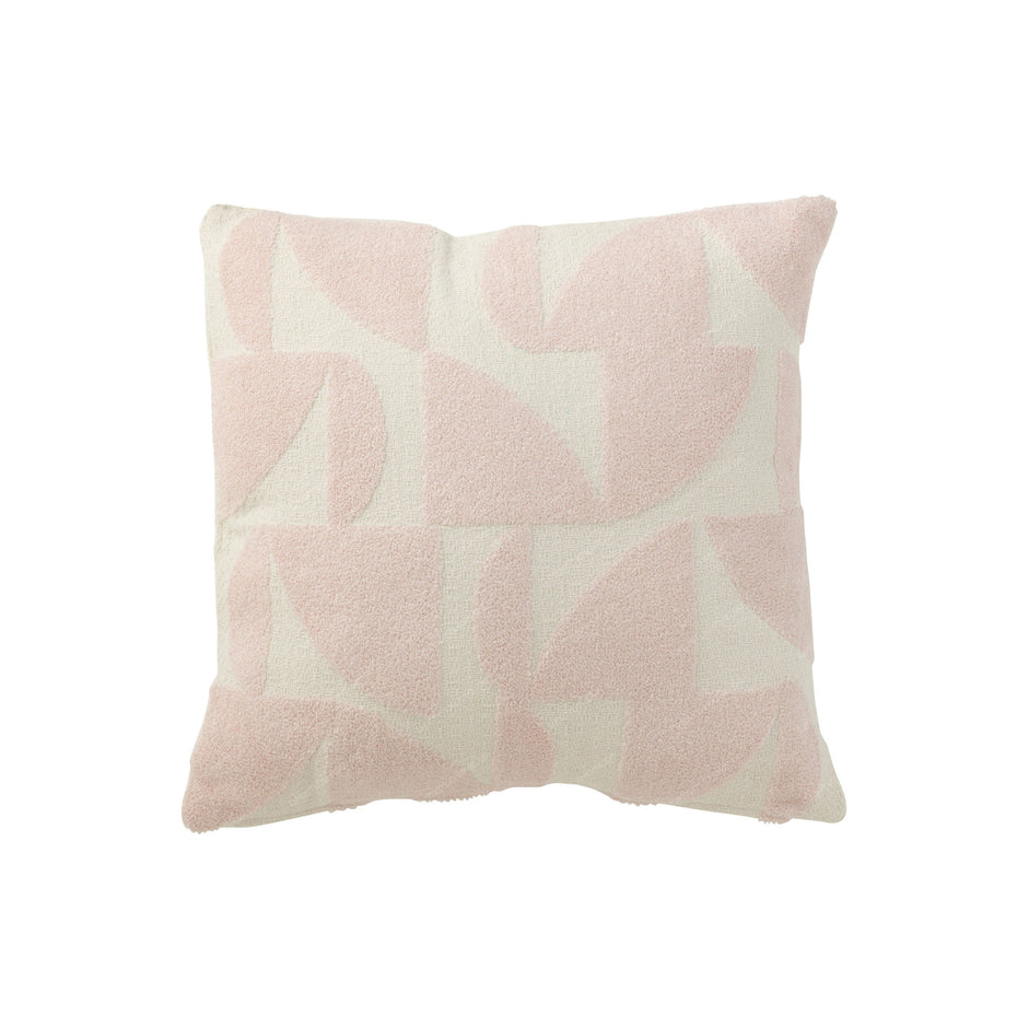 Kissen GEO TEXTIL WEISS/LEINEN ROSA