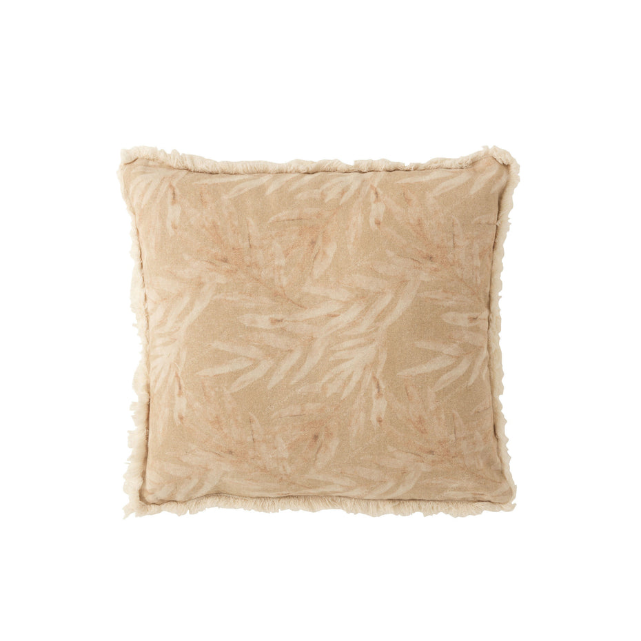 Kissen PFLANZE BAUMWOLLE BEIGE