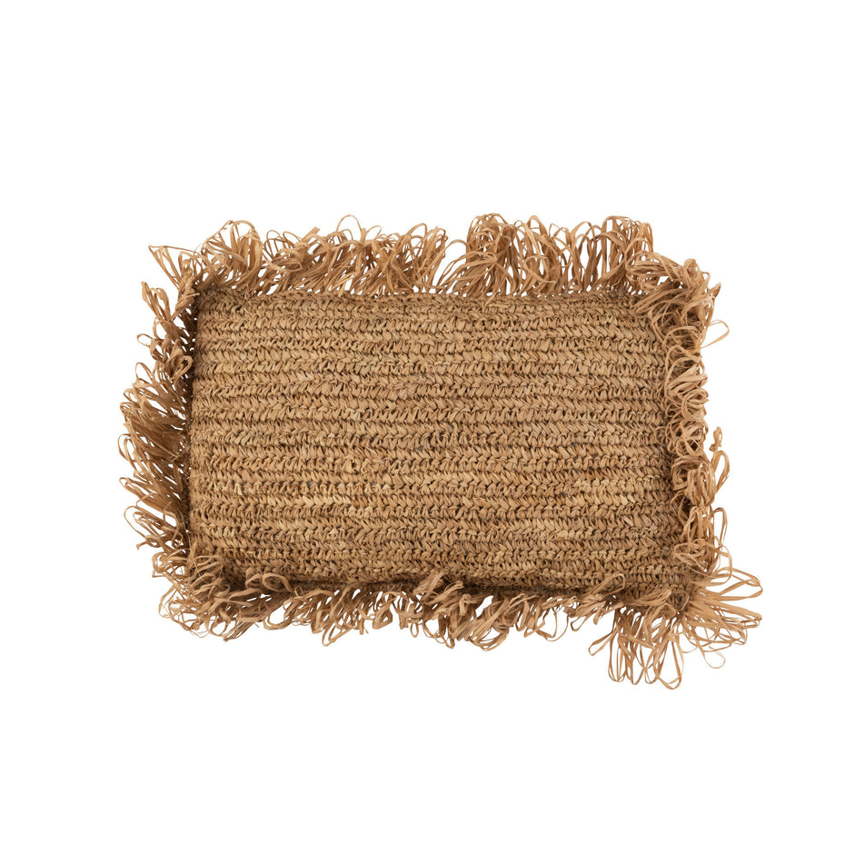 Kissen RECHTECK RAFFIA Natur