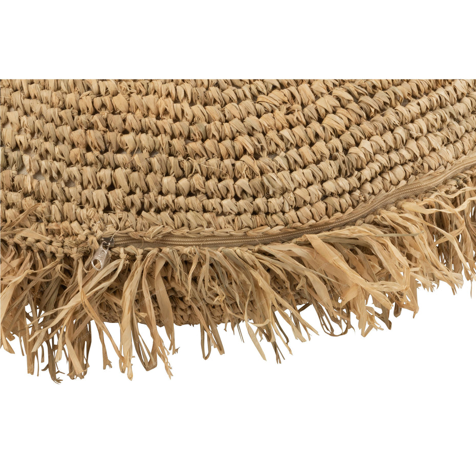 Kissen RUNDER RAFFIA Natur