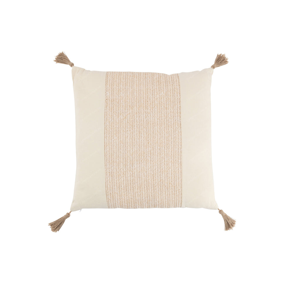 Kissen GEWEBTES QUADRAT Polyester beige