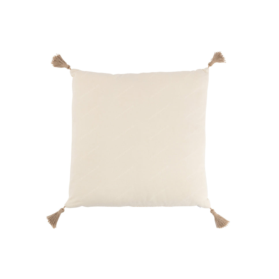 Kissen GEWEBTES QUADRAT Polyester beige