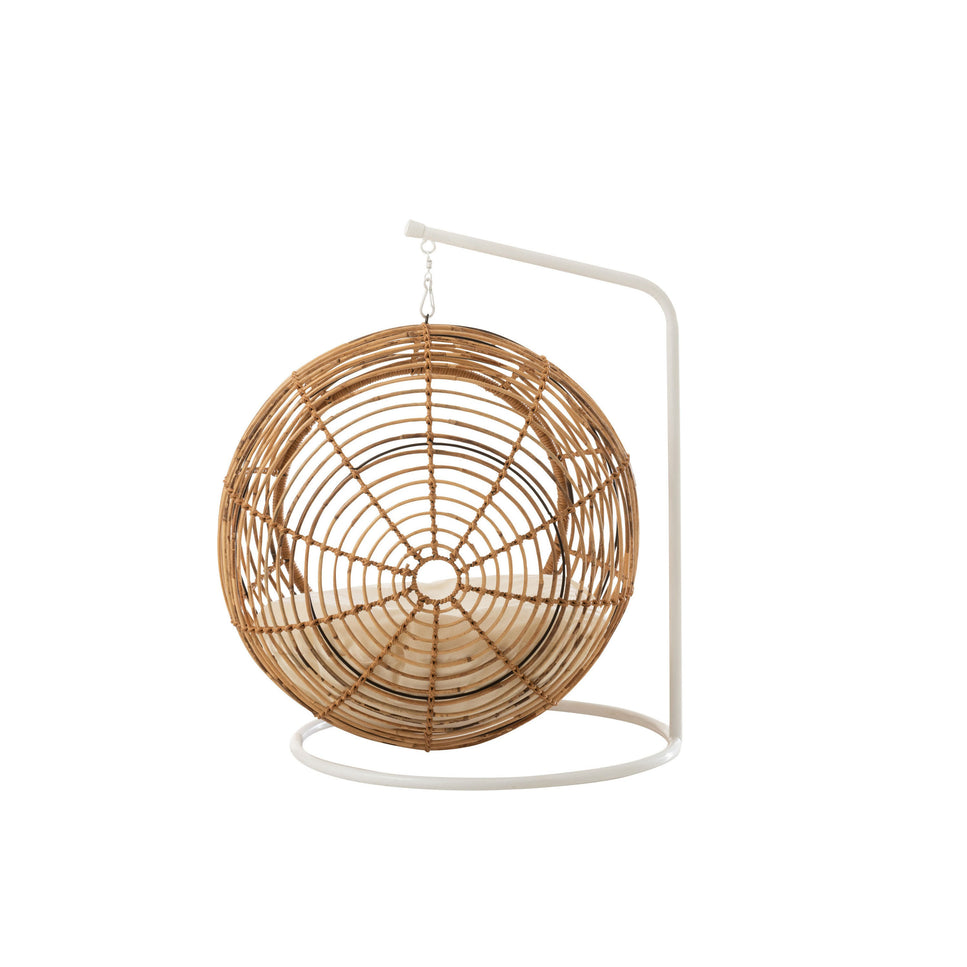 Hängender Haustierkorb, Rattan/Nylon,