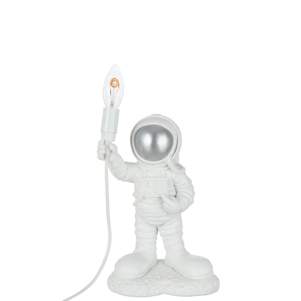 TISCHLAMPE ASTRONAUT FUSS POLY WEISS