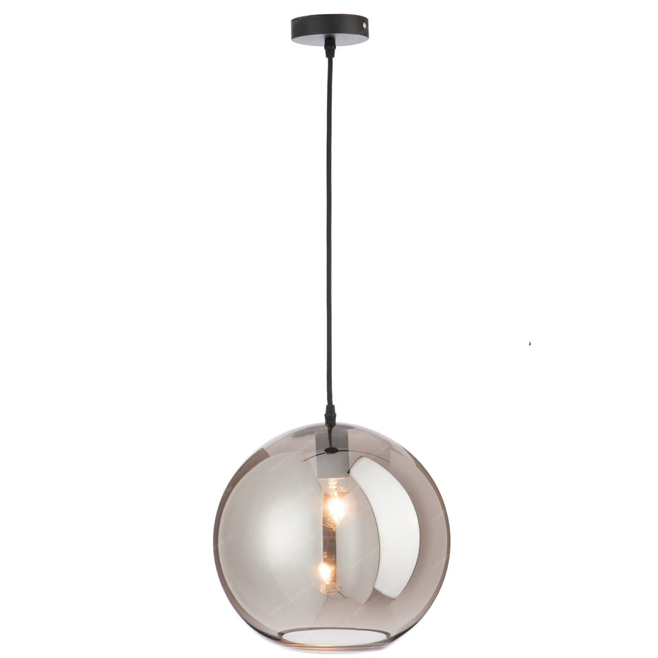 LAMPE KUGELGLAS SPIEGEL SILBER L