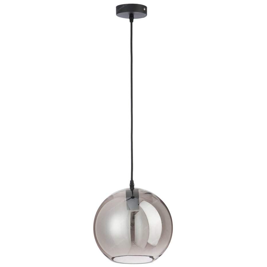 LAMPE KUGELGLAS SPIEGEL SILBER M