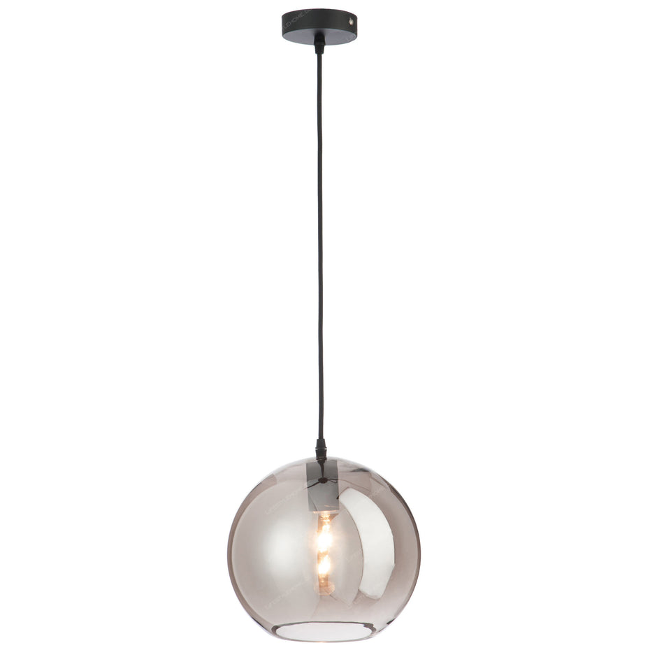 LAMPE KUGELGLAS SPIEGEL SILBER M