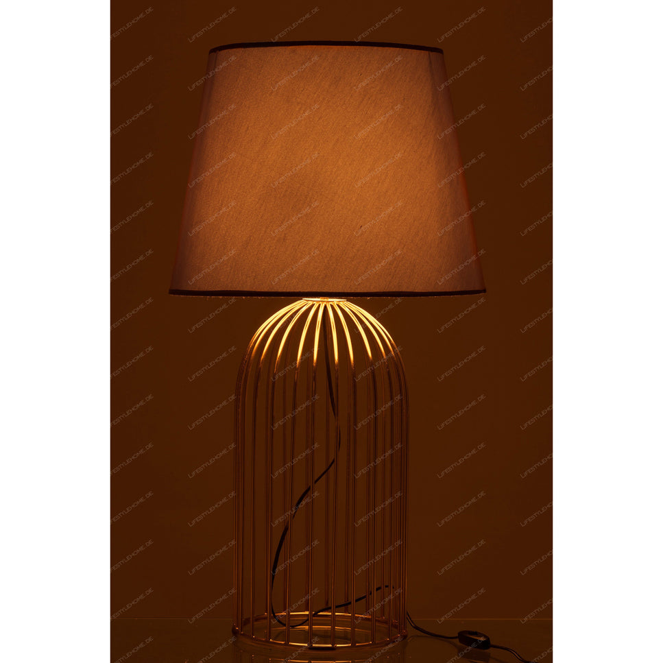 TISCHLAMPE FUSS+SCHIRM JONI EISEN GOLD