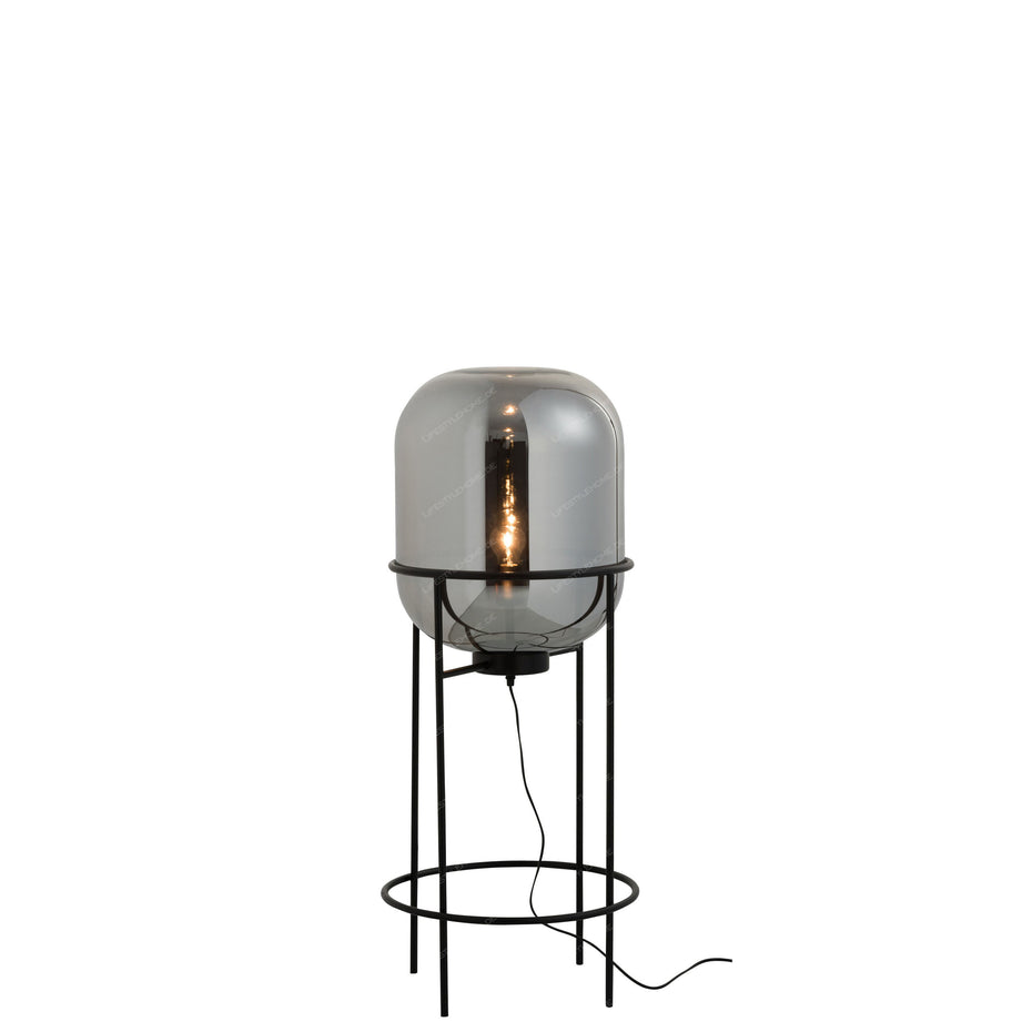 LAMPE FT SASHA GLAS/METALL FOREST/BLAU MITTEL