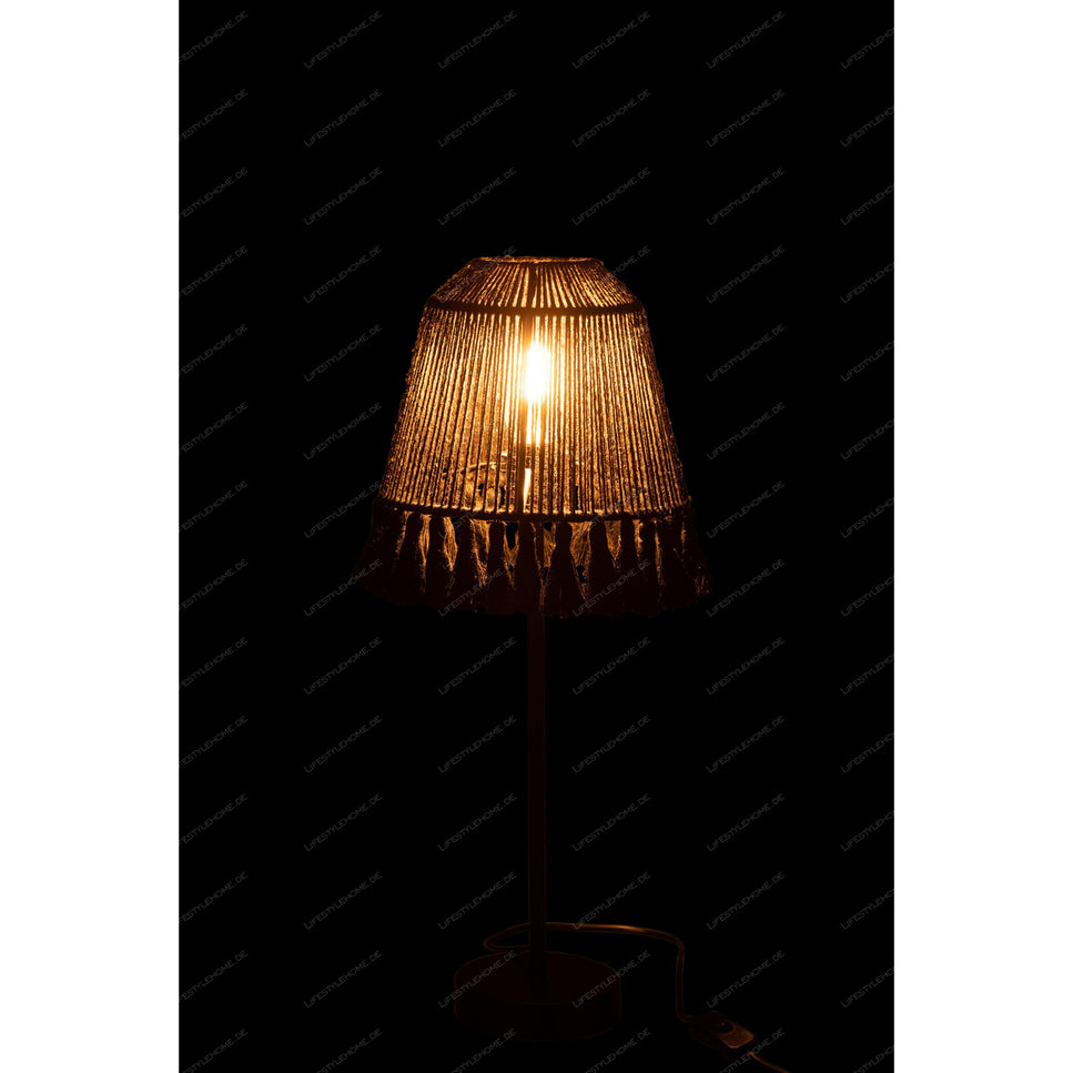 TISCHLAMPE MILA JUTE SCHWARZ