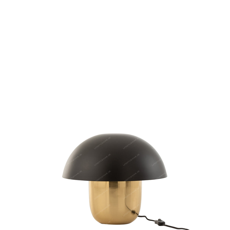 TISCHLAMPE PILZ EISEN SCHWARZ/GOLD KLEIN