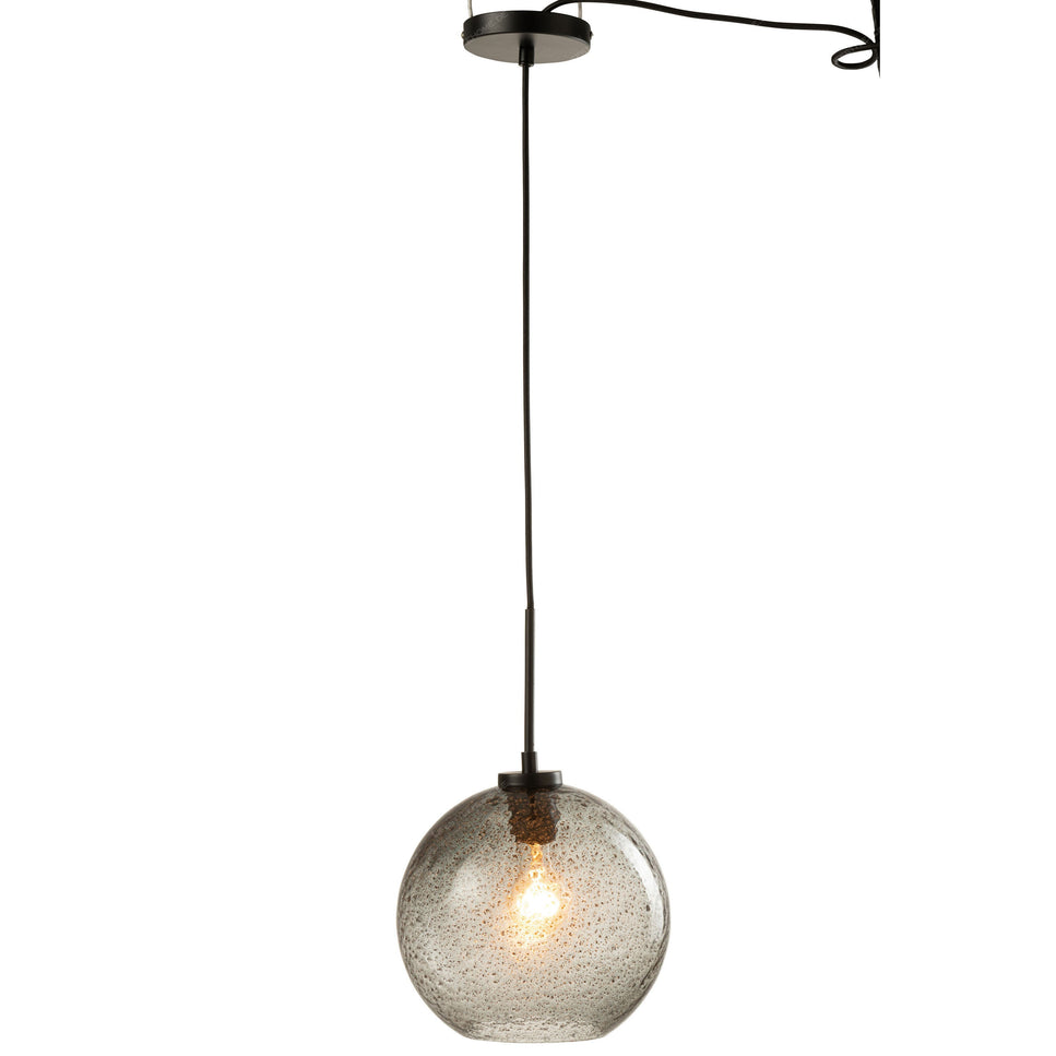 LAMPE ORB DOT GLAS GRAU L