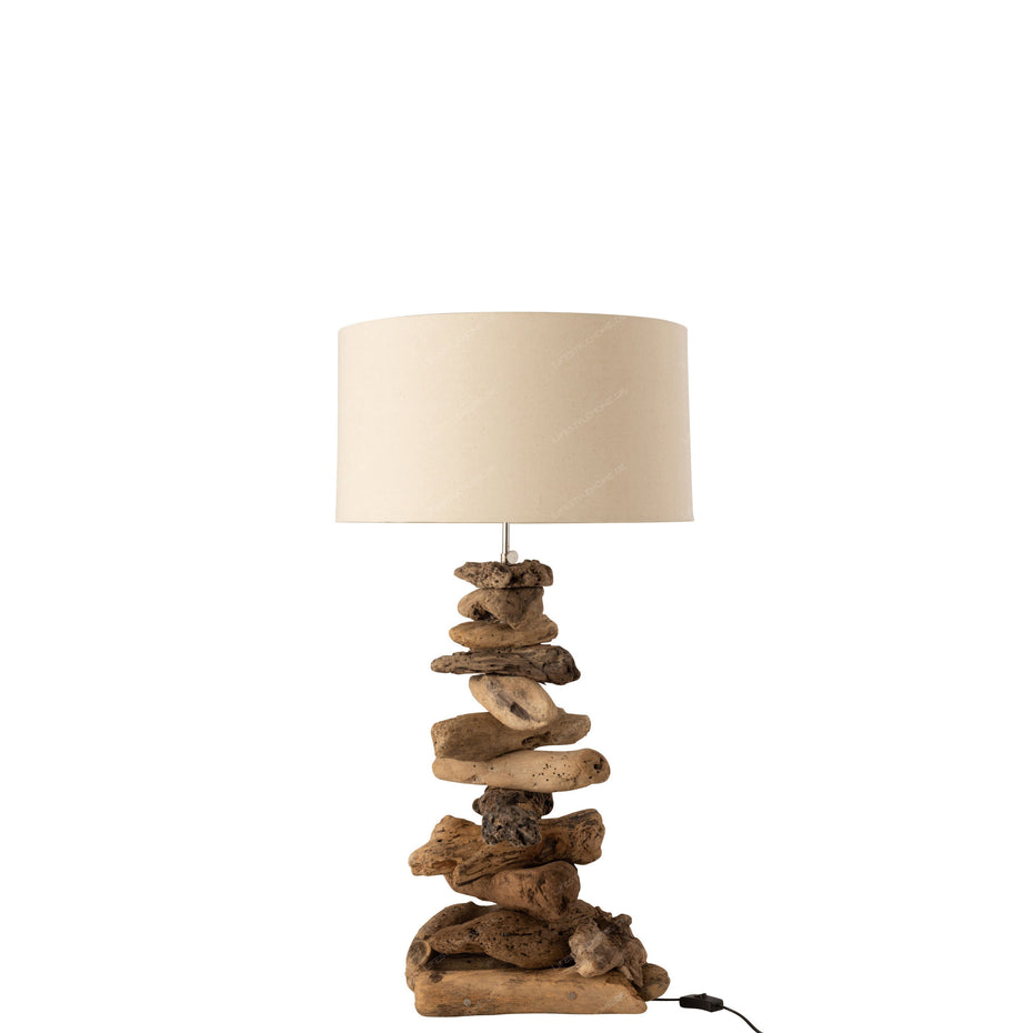 TISCHLAMPE  TREIBHOLZ NATUR/BEIGE KLEIN