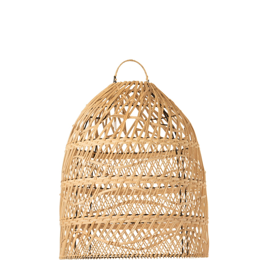 LAMPENSCHIRM WELLEN RATTAN NATUR