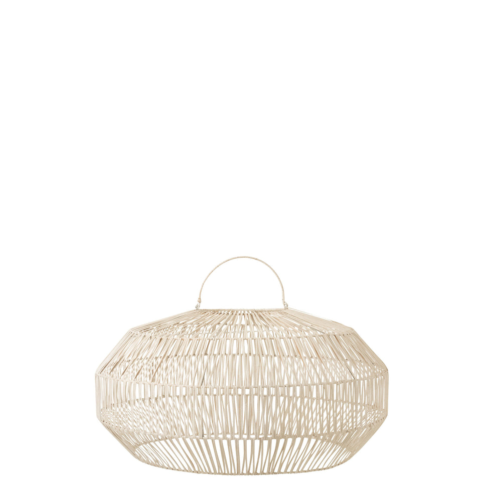 LAMPENSCHIRME RATTAN WEISS M