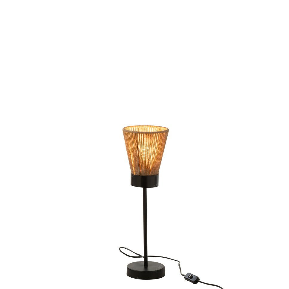 TISCHLAMPE STÄNDER LUNA JUTE BEIGE KLEIN