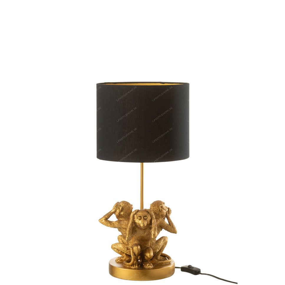 TISCHLAMPE MONKEY 3P POLY GOLD