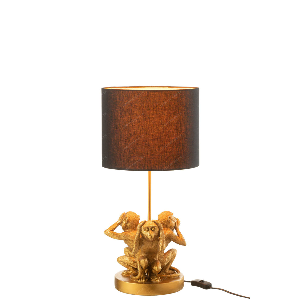 TISCHLAMPE MONKEY 3P POLY GOLD