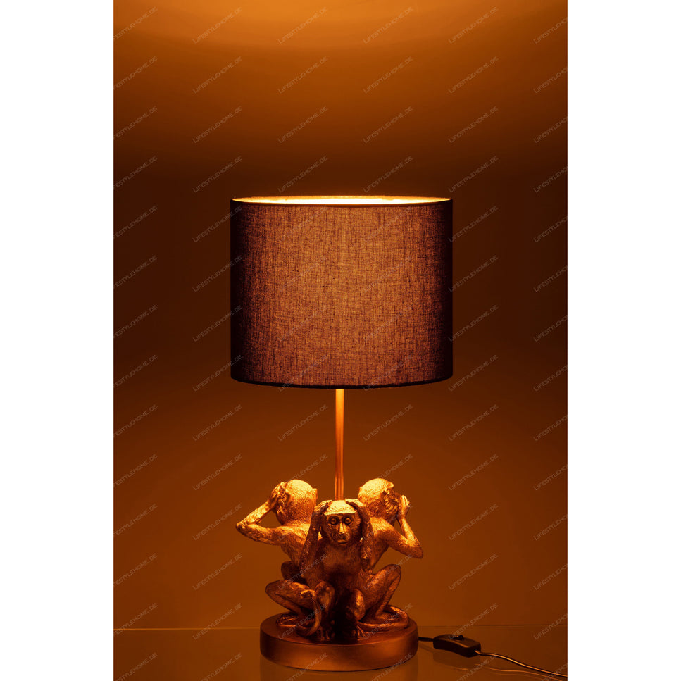 TISCHLAMPE MONKEY 3P POLY GOLD