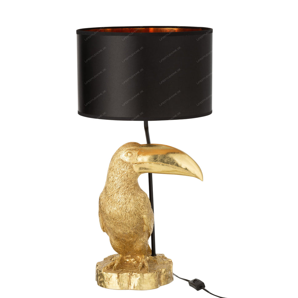 TISCHLAMPE TOUKAN POLY GOLD/SCHWARZ