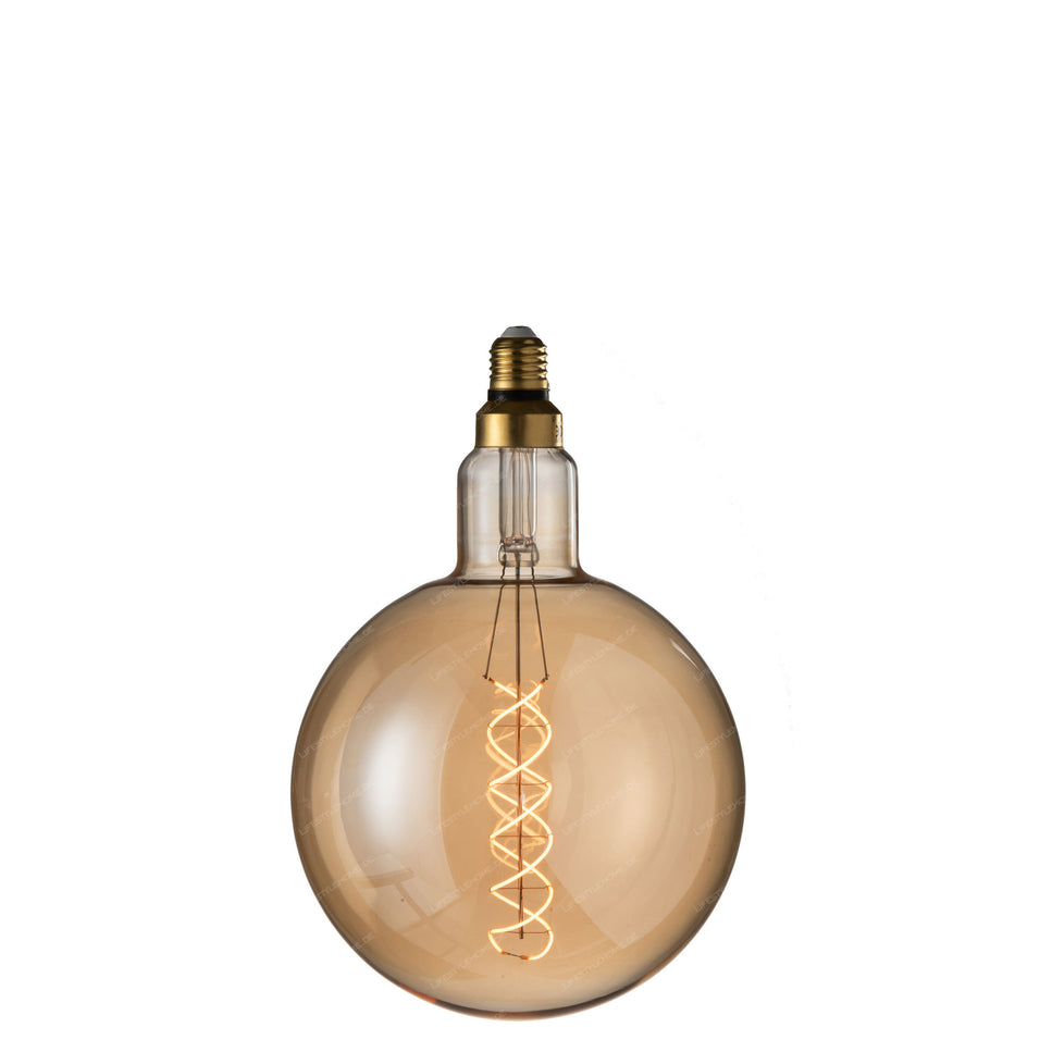 LED-Lampe Amber G200 Doppel-Spirale E27