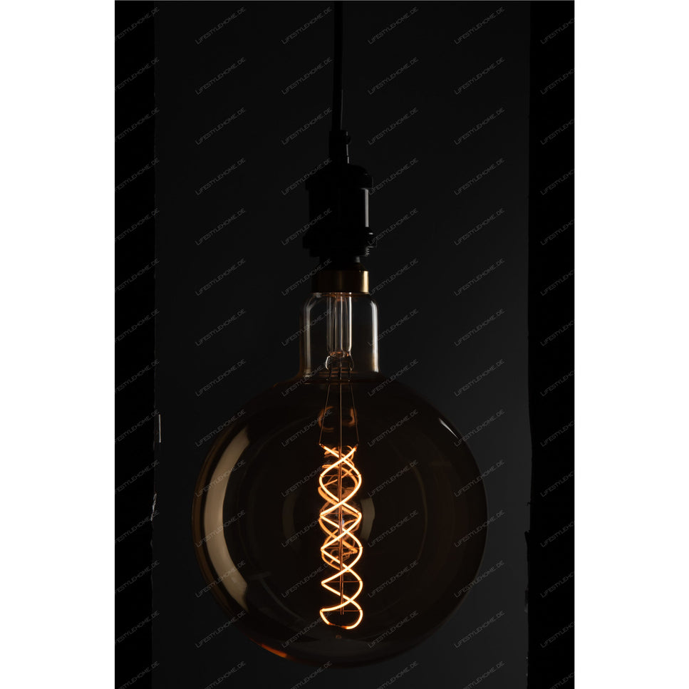 LED-Lampe Amber G200 Doppel-Spirale E27