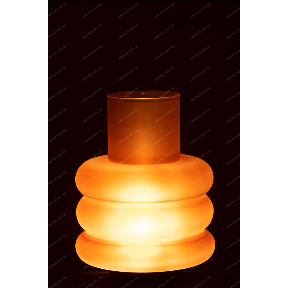 LED-Lampe Ringe aus Glas, orange