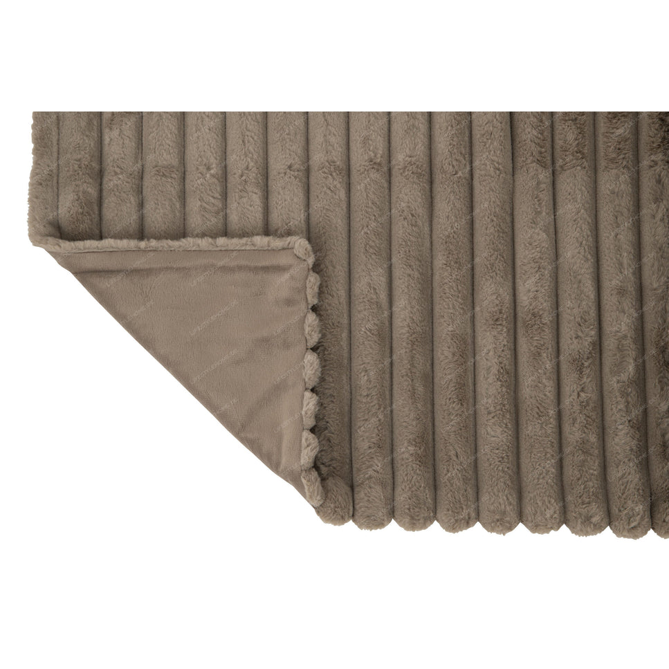 Decke aus Corduroy, Polyester, Grau