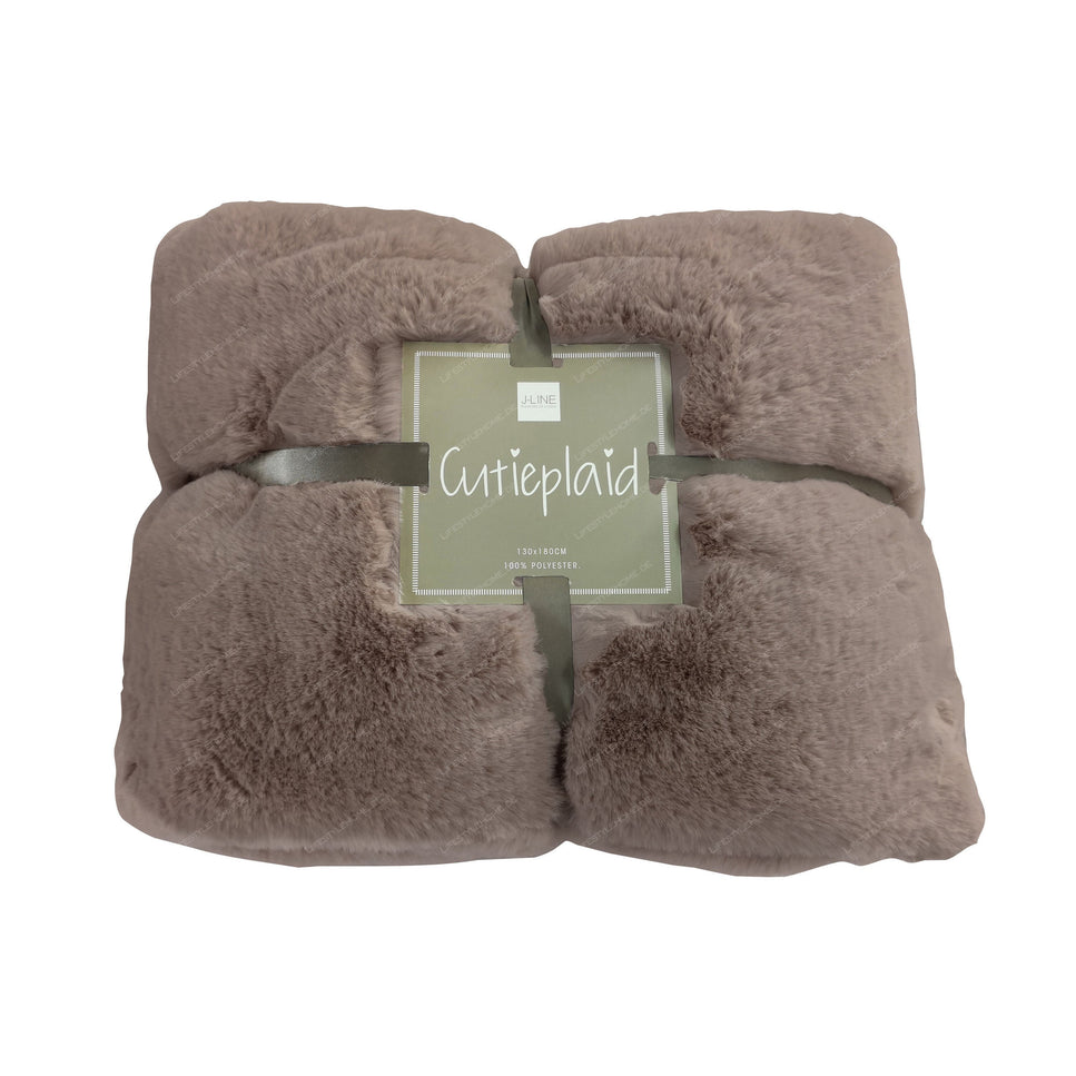 Decke Cutie aus Polyester, Taupe