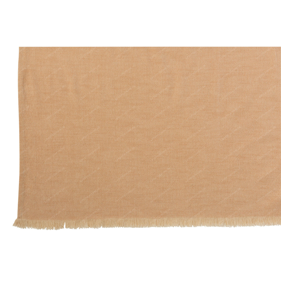 Decke Irregular aus Baumwolle, Orange/Beige