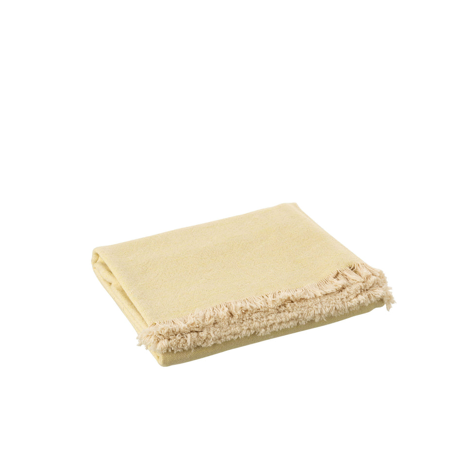 Decke Irregular aus Baumwolle, gelb/beige