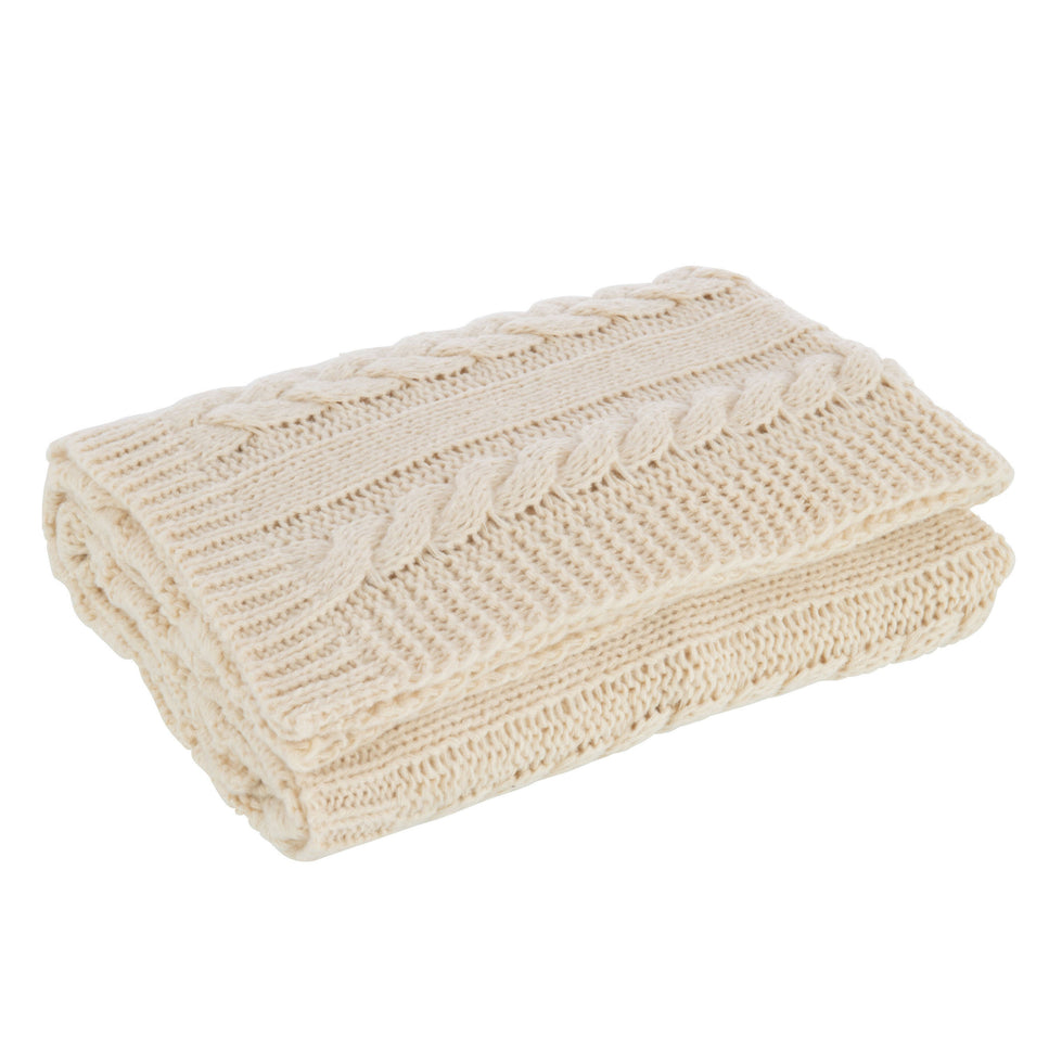 Decke Twist aus Polyester, Beige