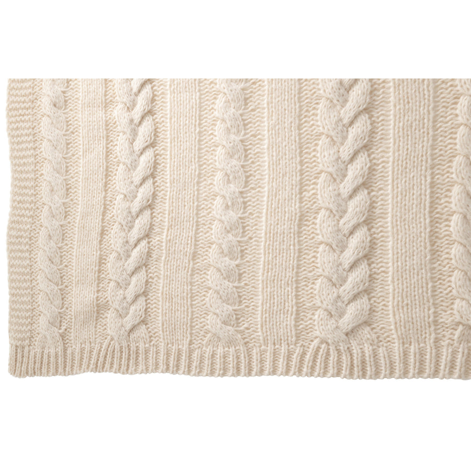 Decke Twist aus Polyester, Beige