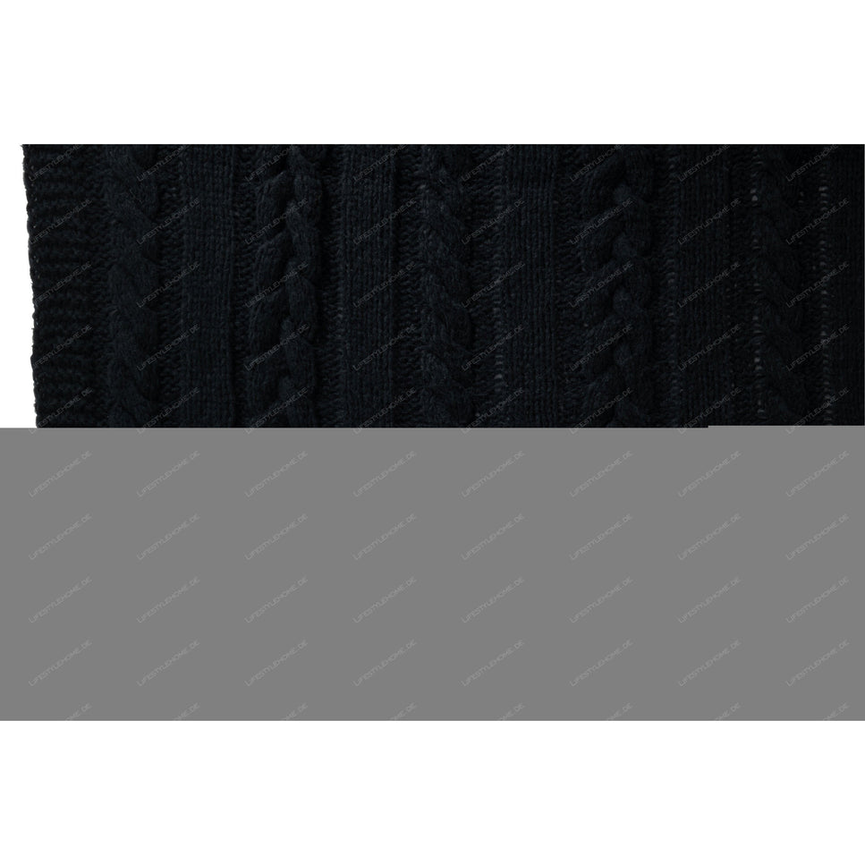 Decke Twist aus Polyester, Schwarz