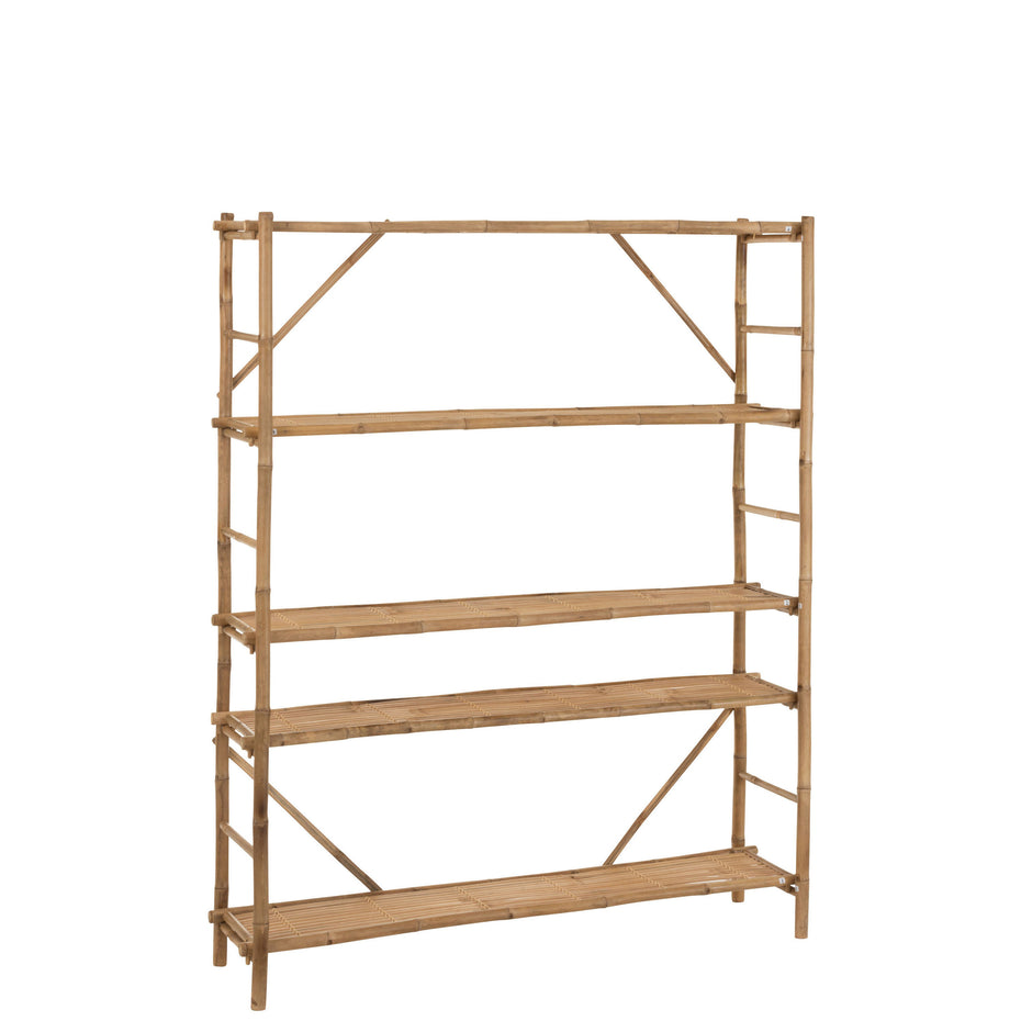 Rack mit 5 Planken, Bambus, Natur