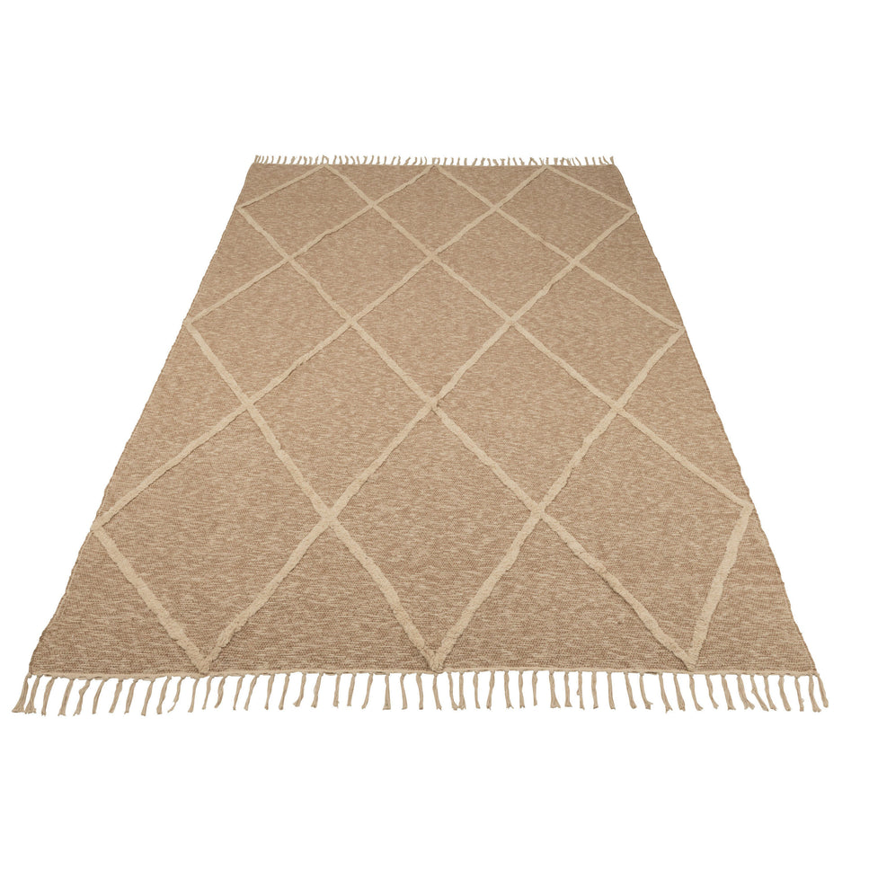 Teppich Neela Baumwolle, Beige