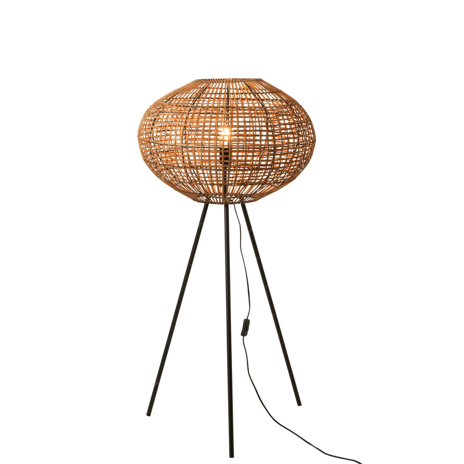 STANDLAMPE TRIP RATTAN/METALL BRAUN/BEIGE