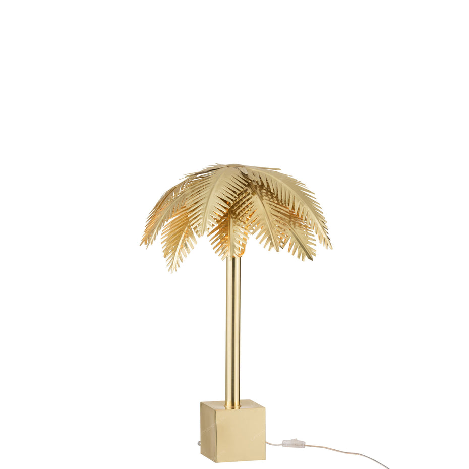 TISCHLAMPE KOKOSNUSSBLATT STAHL GOLD