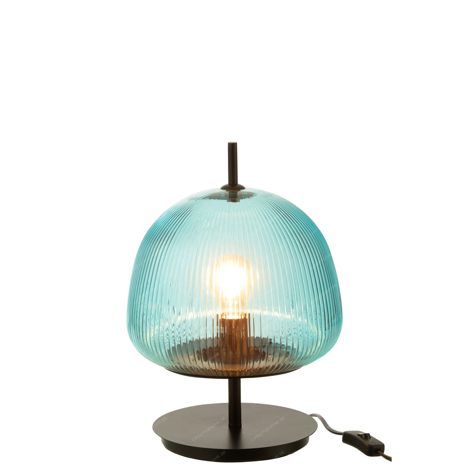 TISCHLAMPE OASIS GLAS BLAU KLEIN