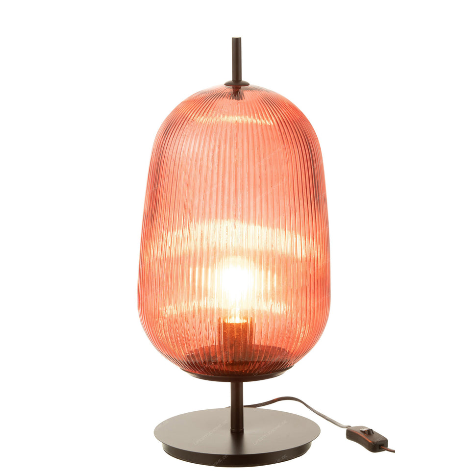 TISCHLAMPE OASIS GLAS ROT GROSS