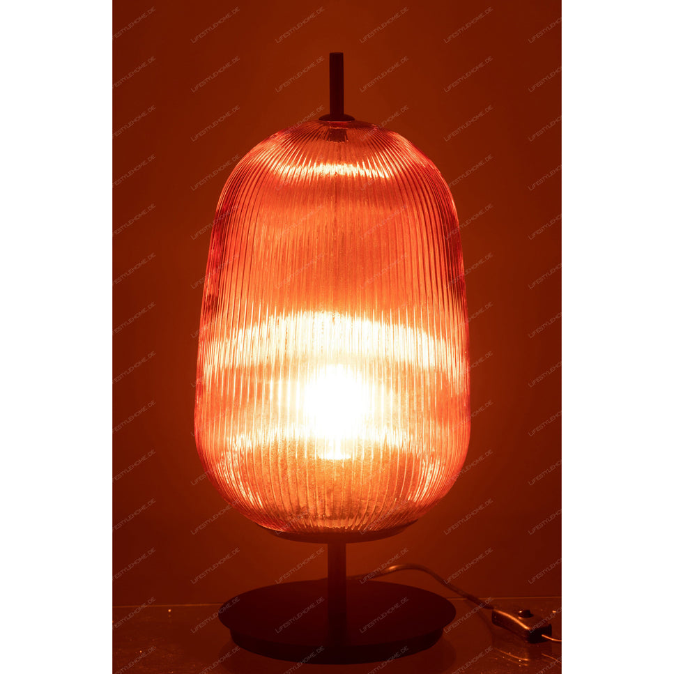 TISCHLAMPE OASIS GLAS ROT GROSS